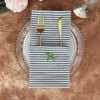 INFEI Plain Striped Cotton Linen Blended Dinner Cloth Napkins -