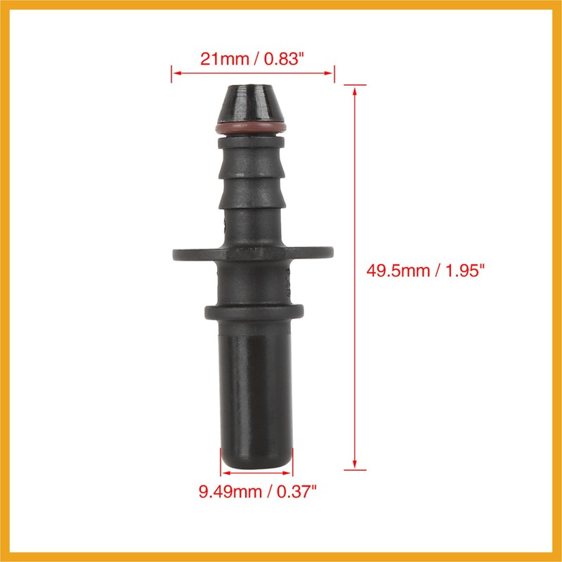 Partuto 5pcs 9.49mm ID6 Car Fuel Line Hose Pipe Quick