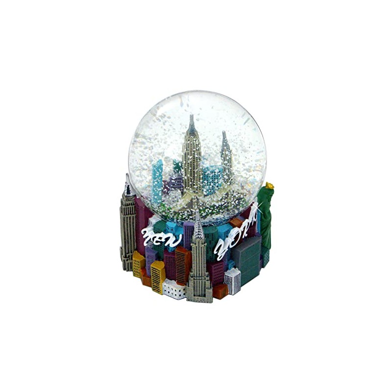 Musical NYC Snow Globe Empire Skyline 5.5 Inches Tall