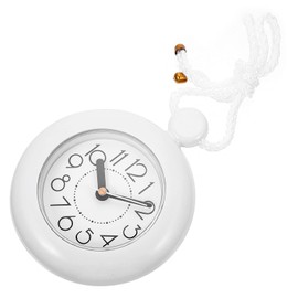 BESPORTBLE Bathroom Clock Shower Clock: Waterproof Shower Clock Hanging Clock Waterproof Shower Clock Kitchen Non Ticking Clock for Bathroom Pool White