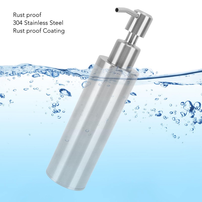 304 Stainless Steel Soap Dispenser Rustproof Refillable Soap Dispenser Soap