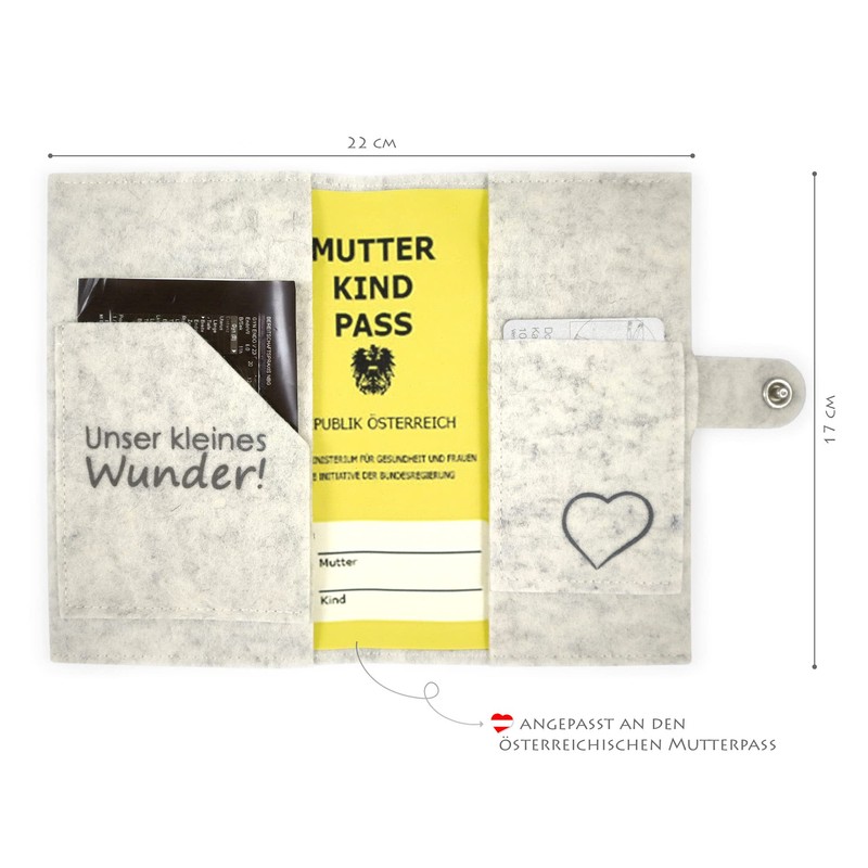 Maternity pass cover deluxe with extra compartments and closure, 100%