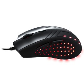Mouse MM0 Mars Gaming (Sensor óptico, 2800 DPI, iluminación roja)                                                                                     