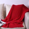 Knit Cotton Throw Blanket Cable Throw 50 x 70 Inch