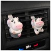 2 Pcs Cute Cow Car Air Vent Clip Set- Funny