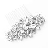 Hapibuy Crystal Wedding Hair Comb Side Bridal Hair Comb Flordal