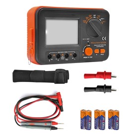 Sarini Insulation Resistance Tester Megohmmeter With Backlit LCD Voltage Ohm Counting Test Multifunctional Instrument