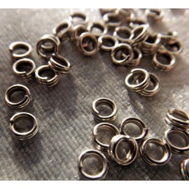 Unbranded STEEL SPLIT RINGS FINDINGS 4 MM 100 PIECES  BUY ONE GET ONE FREE!