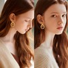 YUJIE Geometric Link Earrings 18K Small Geometric Drop Dangle Earrings