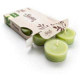 Tahoe Pine Premium Tealight Candles - Highly Scented with Essential & Natural Oils - 6 Green Tea Lights - Beautiful Candlelight - Made in The USA - Fresh & Clean Collection