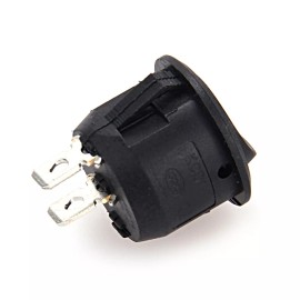 Unbranded 10x ON/OFF Switch Black Round Rocker DC 5A 12V Circular Car/Boat/RV Universal