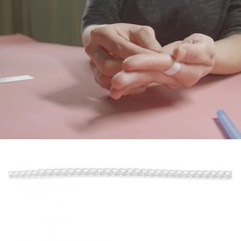 Ajustador de Anillo Invisible, Ajustador de Anillo de Bobina de Teléfono de Resorte Plano Súper Elástico Suave Transparente Reutilizable para Joyería (4 mm)