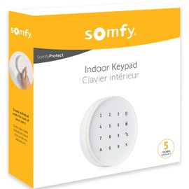 Somfy 1875257 Code Button for Somfy Protect Alarm System Simple and Elegant Design in White Easy Installation