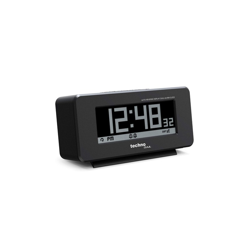 Technoline Radio Alarm Clock with Positive and Negative Display, matt