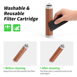 XIEYIGMO Portable Water Filter Pump, High-Volume Purification Filter for Backpacking, Hiking, Camping, and Emergency Preparedness