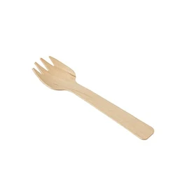 Enviroware 100 Small Wooden Sporks, Certified Birch Wood, 105mm. Excellent Alternative to Plastic Sporks