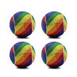 Magicorange 4 PCS Precut Walker Tennis Balls for Furniture Legs and Floor Protection, Heavy Duty Long Lasting Felt Pad Glide Coverings (Rainbow)