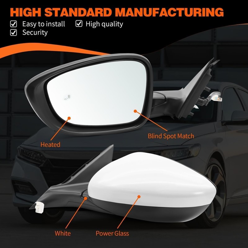 Aspaton Left Driver Side Mirror Assembly Compatible with Accord 2023