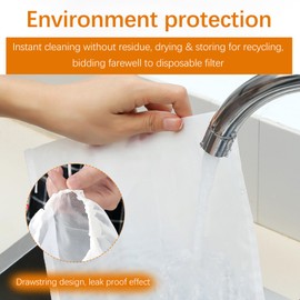 ZUOQIANG 6 Stück Nussmilchbeutel Käsetuch, Nussmilchbeutel Bio Waschbar, Passiertuch Wiederverwendbar, Abseihtuch Passiertuch für Nussmilch Käse Kaffee Fruchtsaft Joghurt 20 × 30 cm