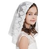Leimandy Girls First Communion Veil - Lace Mantilla Veil for