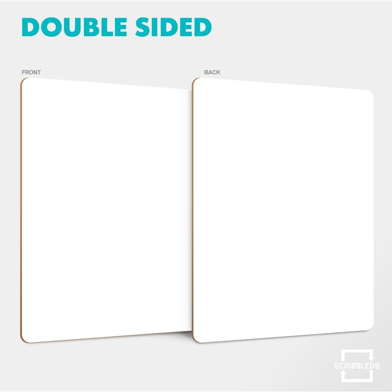 Scribbledo 24 Small White Board Dry Erase Boards Classroom Pack