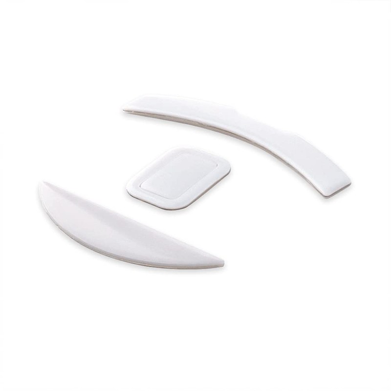 2 Sets White Rounded Curved Edges Mouse Feet Pads Skates