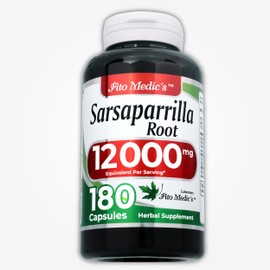 FITO MEDIC'S Sarsaparilla Root | Sarsaparilla Root Capsules | 180 Capsules | Concentrated Extract | Highly Absorbable Herbal Supplement