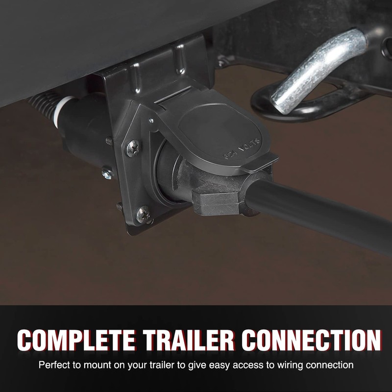 Nilight 16 Feet 7 Way Inline Trailer Cord Heavy Duty