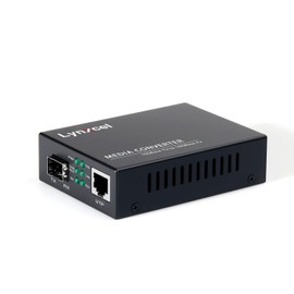 Lynxcel 10G Fiber Media Converter, 10 Gigabit SFP to 10G Ethernet Copper UTP Media Converter, Unmanaged 1x 10G/5G/2.5G/1G/100M RJ45 to 10GBase-X SFP+ Slot, Support 10G SR/LR SFP+ Module