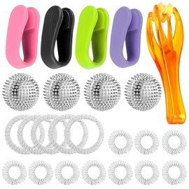 24 Stück Skills Set, Akupressur Ringe Stress Relief und Skills Borderline Entspannen, Skill Ball Ein Gefühl Der Ruhe Fördern, Skill Ringe Massage Von Beinen Armen Schultern und Taillen
