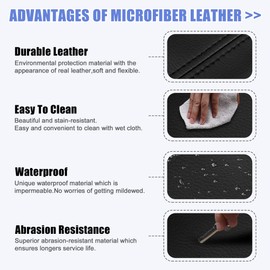 Car Center Console Cover Armrest Seat Box Cover Protector Replacement Microfiber Leather for Dodge Charger 2008-2010 Arm Rest Cover Not Included Black
