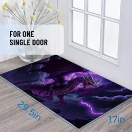 ainori Purple Lightning Dragon Indoor Door Mat 29.5x17in,Non Slip Backing Fantasy Animal Floor Mat,Non Woven Entryway Rug,Welcome Mats Decor,for Entrance Inside Porch Bedroom Kitchen,Doormats Gifts