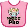 inktastic Powered By Pho Baby Bib Pink and Fuchsia 45154