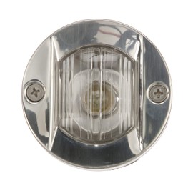 SEACHOICE Round Navigation Transom Light w/Stainless Steel Flange, 3 in., Vertical Surface Mount