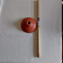 AquaPlumb Aqua Plumb Red Plunger 5 in Wooden Handle