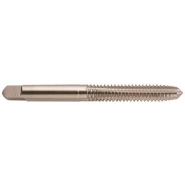 YG-1 A7 Series Vanadium Alloy HSS Hand Tap, Uncoated (Bright) Finish, Round Shank with Square End, Bottoming Chamfer, 8-32 Thread Size, H3 Tolerance