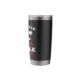 Jingle Bells & Muscle Swells Santa Christmas Gym Stainless Steel Insulated Tumbler