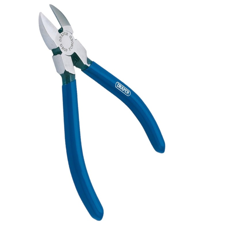 Draper 19646 Spring Loaded Diagonal Side Cutter, 115mm , Blue