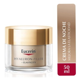 Eucerin Hyaluron-Filler + Elasticity Crema Facial de Noche Antiarrugas, 50 ml