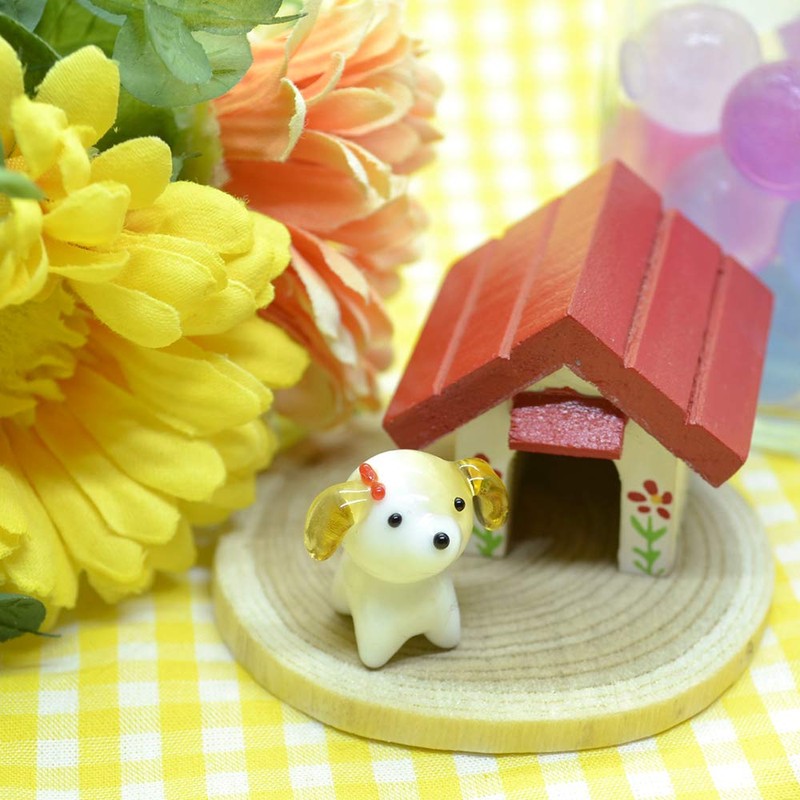 cute dog handmade glassware shih tu