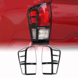 Tail Light Guard Covers Compatible with Toyota Tacoma 2016-2023, Rear Taillight Lamp Cover Trim Protector Exterior Accessories (Gloss Black)