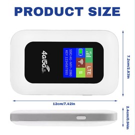 SGZIOO Portable Wifi Hotspot, 4G Portable Wifi Travel Router, 150Mbps Speed Internet Up to 10 Users, Mobile wifi Router with Sim Card Slot, Mobile Hotspot for Travel Party