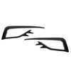 Pair Front Fog Light Lamp Eyebrow Trim Glossy Black for