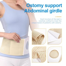 DIFLAX Ostomy Belt, Ostomy Belt, Unisex Ostomy Belt, Elastic Hernia Belt, Breathable Ostomy Bandage Skin Ostomy Supply, Lumbar Support for Securing Ostomy Bags (L)
