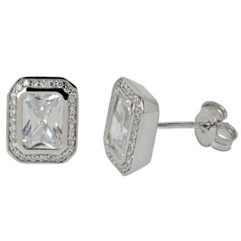 ELEDORO Women's Stud Earrings Star 925 Silver with Cubic Zirconia, Genuine 925 silver, Cubic Zirconia