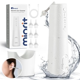 Electric Ear Wax Removal Water Powered Ear Cleaner with 6 Reusable Replacement Tips - Safe & Effective for Ear Irrigation Flushing System - Ear Flushing kit for Adults