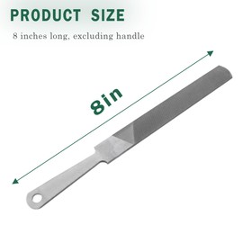 Shinelan 8-Inch Handy File for Plastic Laminate Edge Finishing, Second Cut Grade High Carbon Hardened Steel Flat Mill File (8-Inch 2 Pcs)
