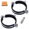 SKIR'CO Pipe Clamps with Rubber Coating for 75-80 mm Pipes,