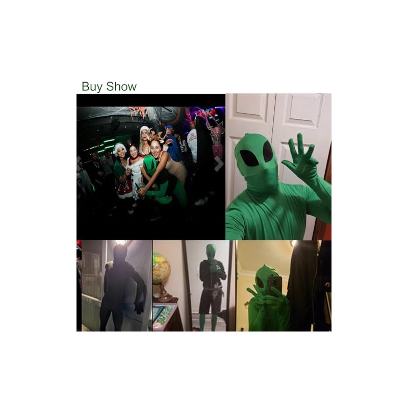 VSVO Full Body Greenman Suit - Lime Green (Grey Alien,