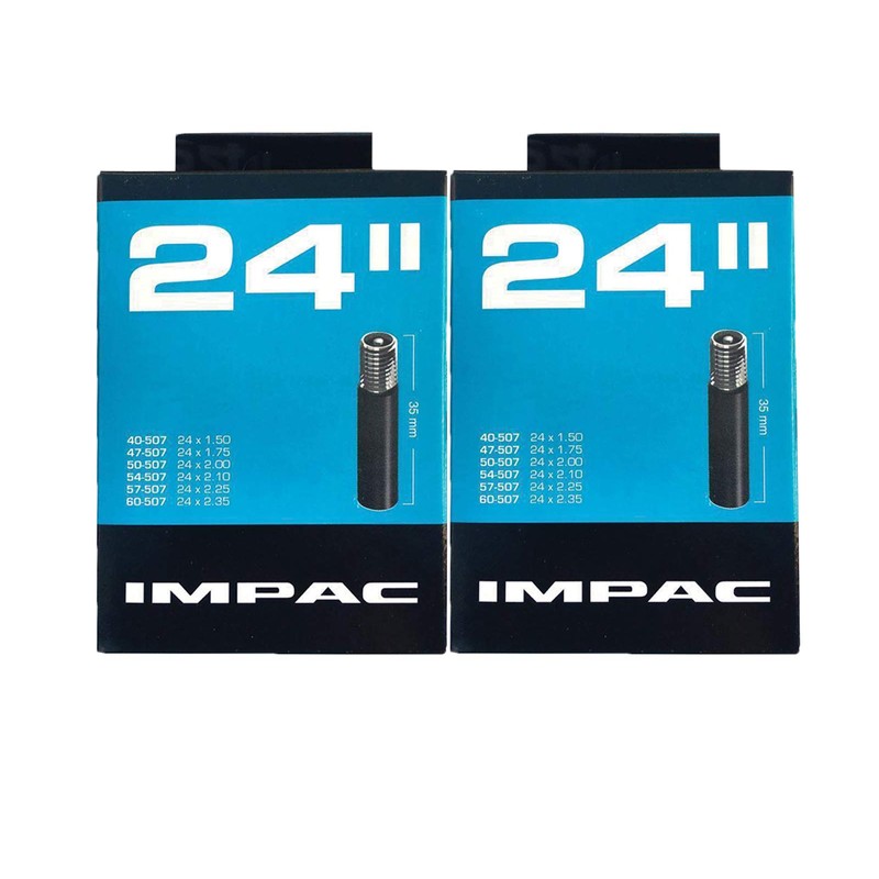 Impac 2 Pack Cycle Tubes 24" Schrader Valve (Car Type